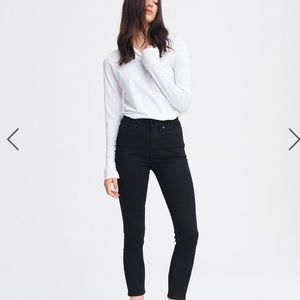 High rise skinny jeans